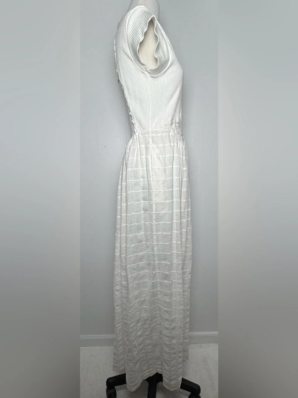 Free People Serenity White Lace Maxi Dress XL Open Back Boho Beach NWT